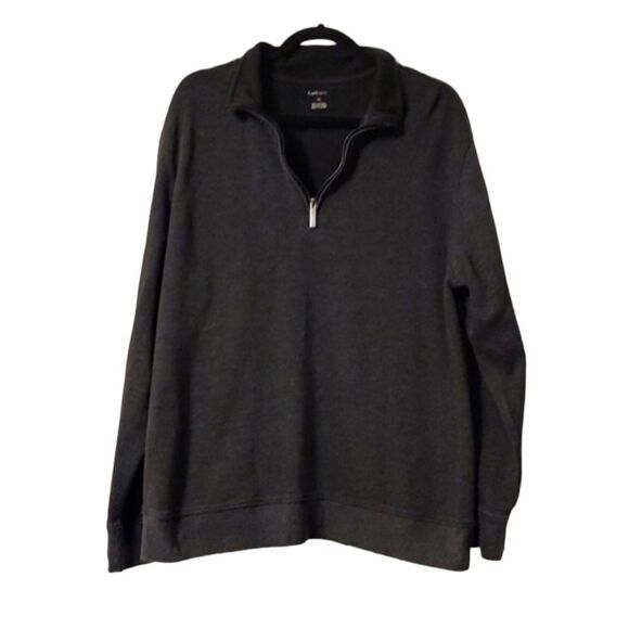 Men's Van Heusen Quarter Zip Charcoal Sweater XL - Picture 1 of 3